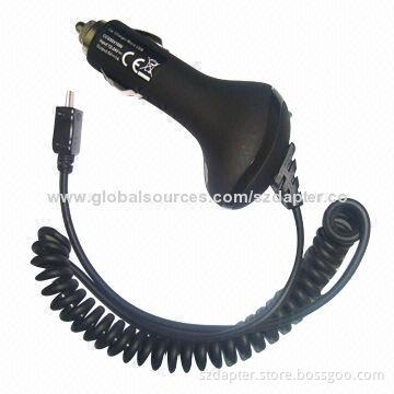Hot Selling 5V/1A Power Cord Car Charger for Samsung Galaxy, HTC, Smartphone